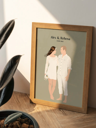 Personalized bridal wall art – digital download or print Australia