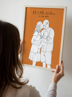 Minimalist hand-drawn line-art portrait – custom illustration in Australia