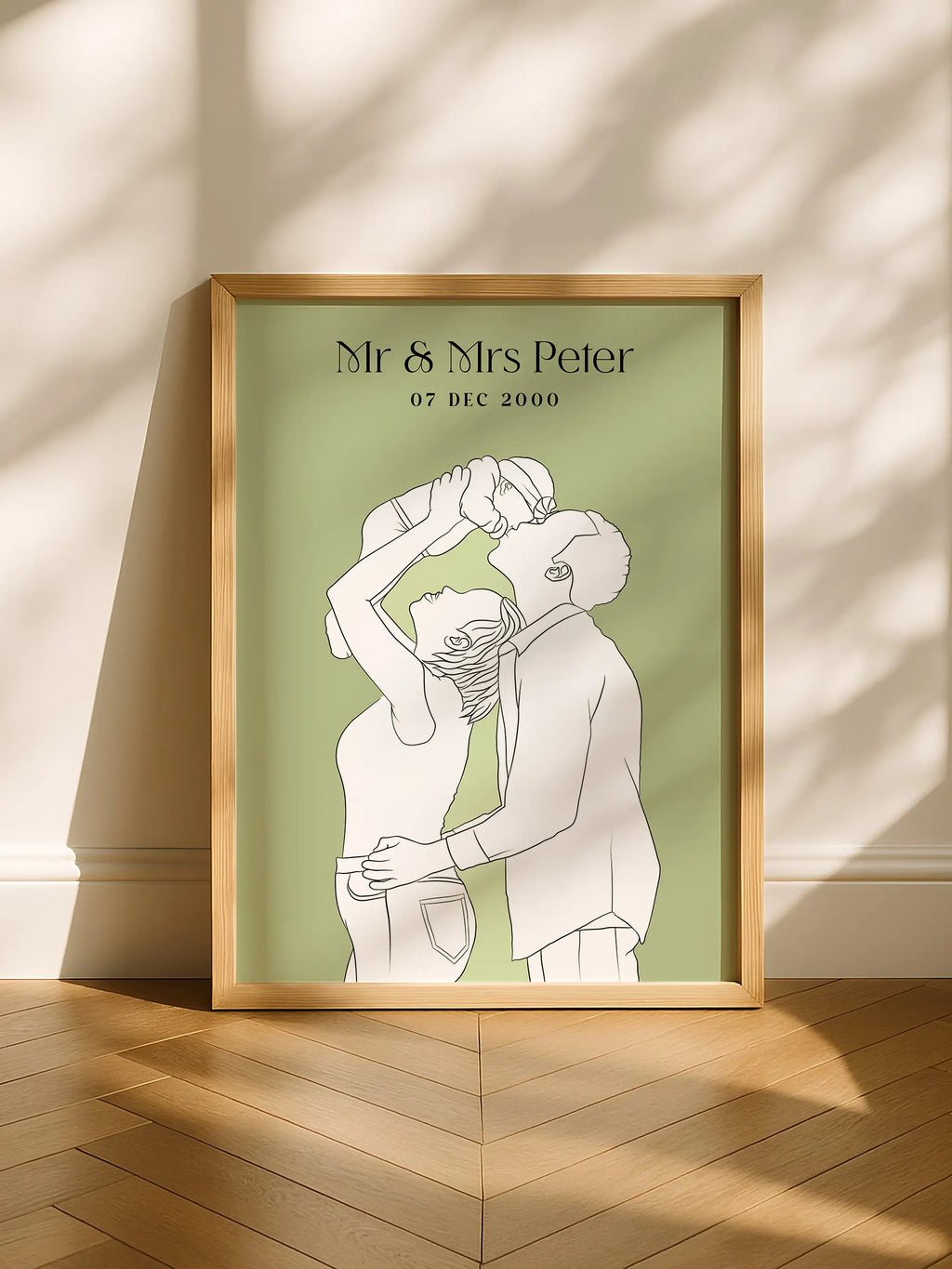 Personalized line-art portrait from photo – unique home décor or gift Australia