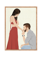 Textured hand-drawn personalized portrait from photo in Australia – unique illustration, gift or keepsake